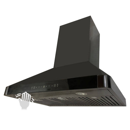 30" 850 CFM Black Stainless Steel Gesture Control Wall Mount Range Hood PRO-B15BS - RenoShop