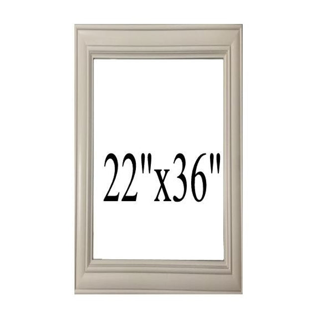 Crown 22"X 36" Solid Wood Bathroom Vanity Mirror - RenoShop