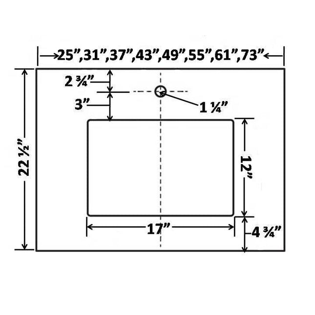 31" Quartz Vanity Top CYG044 - RenoShop