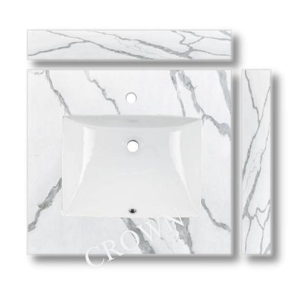 K10 Solid Wood Bathroom Vanity 24"- 60" with Quartz Top & Sink - Crown Home Canada