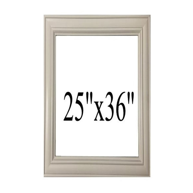 Crown 25"X 36" Solid Wood Bathroom Vanity Mirror - RenoShop