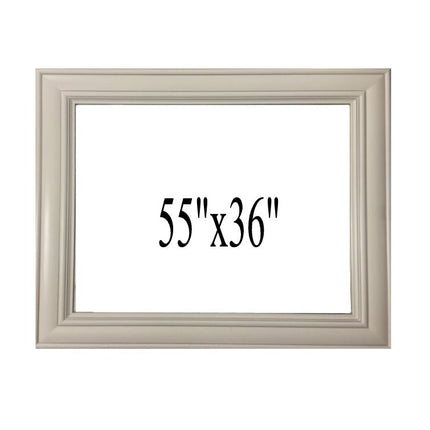 Crown 55"X 36" Solid Wood Bathroom Vanity Mirror - RenoShop