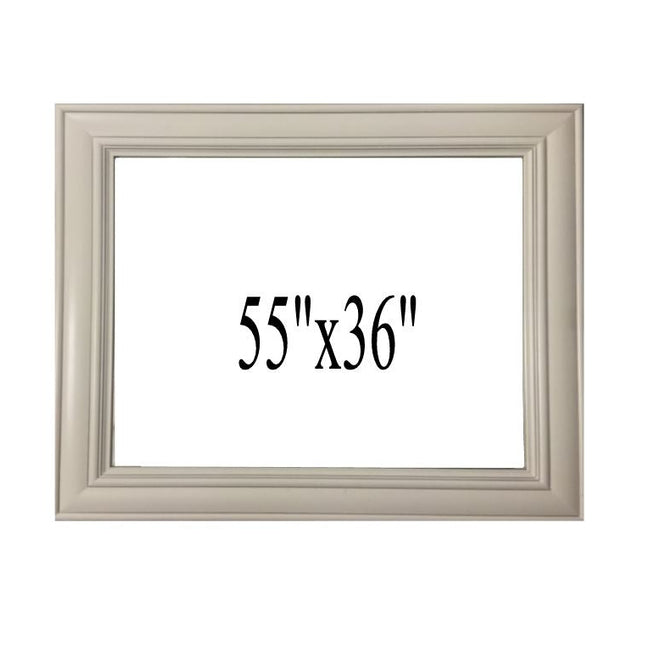 Crown 55"X 36" Solid Wood Bathroom Vanity Mirror - RenoShop