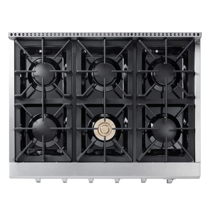 36" Professional Gas Range top in Stainless Steel HRT3618U - RenoShop