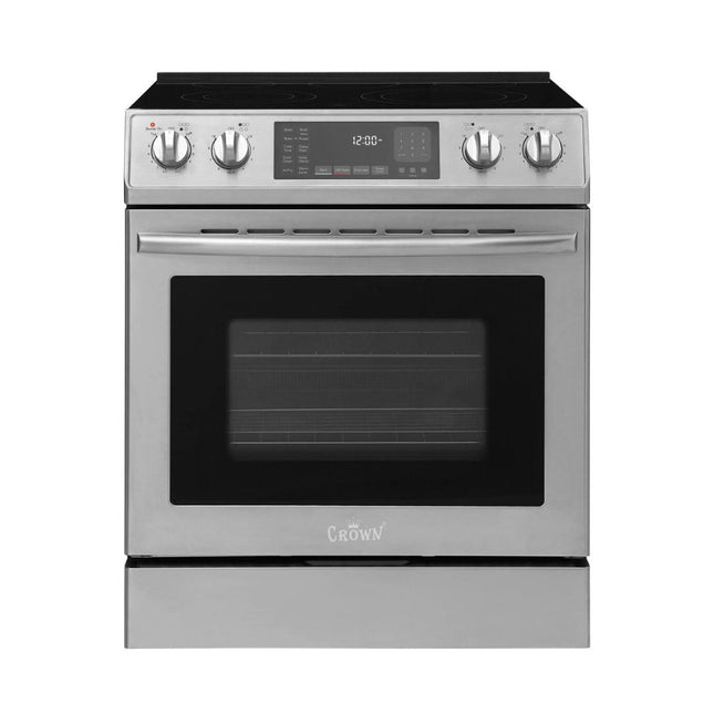 30" Electric Range, Freestanding, Front Control, Self Clean and Air Fry, ARE3001 - Crown Home Canada