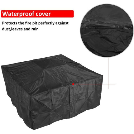 Crown Squared 32" Firepit, BBQ outdoor steel wood burning Fireplace