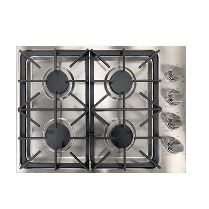 30" Professional 4 Burner Drop-In Stainless Steel Gas Cooktop LGC3001 48,000 BTU - RenoShop