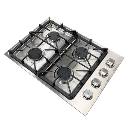 30" Professional 4 Burner Drop-In Stainless Steel Gas Cooktop LGC3001 48,000 BTU - RenoShop