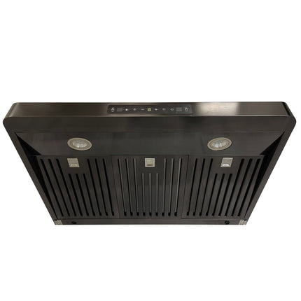30" 850 CFM Black Stainless Steel Gesture Control Wall Mount Range Hood PRO-B15BS - RenoShop