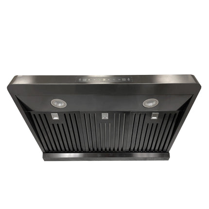 30" 800 CFM Black Stainless Steel Gesture Control Under Mount Range Hood PRO-BF15BS - RenoShop