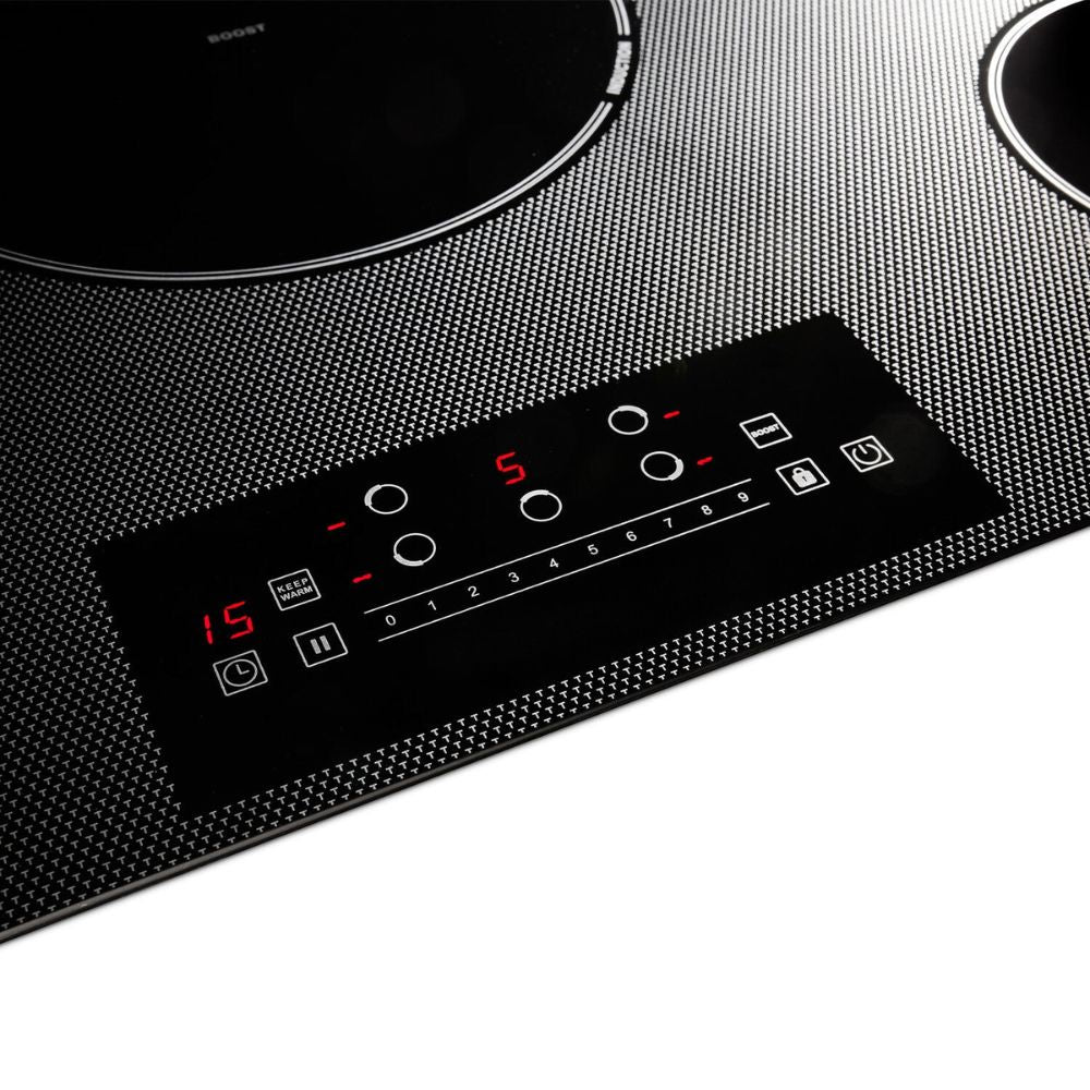 CROWN 36 Inch Induction Cooktop in Black with 5 Elements CIH36
