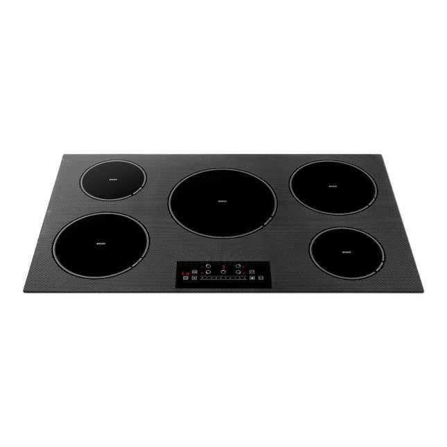 CROWN 36 Inch Induction Cooktop in Black with 5 Elements CIH36