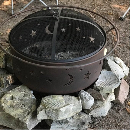 Crown Firepit, Steel Outdoor BBQ Wood Burning