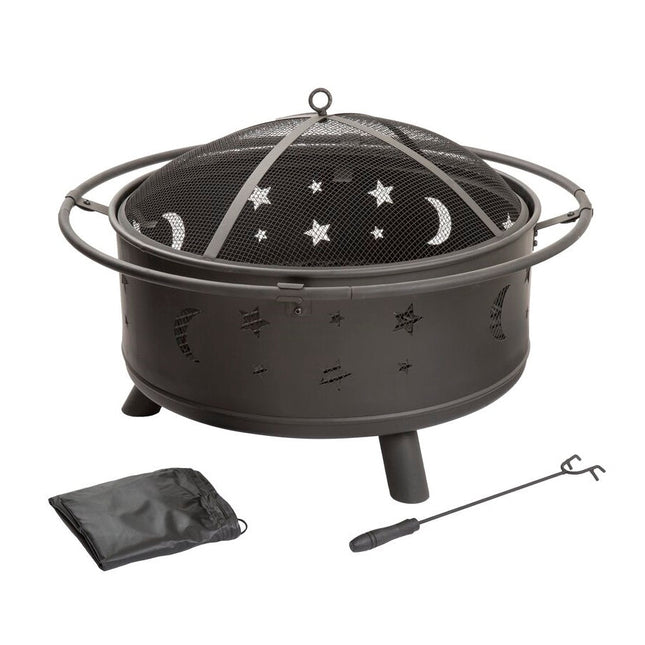 Crown Firepit, Steel Outdoor BBQ Wood Burning