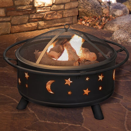 Crown Firepit, Steel Outdoor BBQ Wood Burning