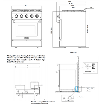 Thor Kitchen HRD3088U 2018 Model Dual Fuel Stainless Steel Range 30 Inches - RenoShop