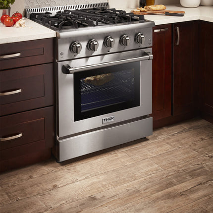 30" Professional Stainless Steel Dual Fuel Range HRD3088U - RenoShop