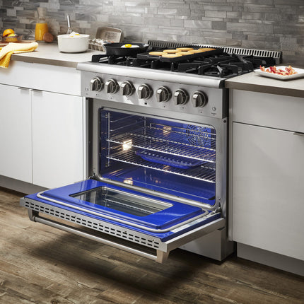 36" Stainless Steel Professional Gas Range HRG3618U - RenoShop