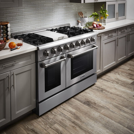 48" Professional Double Oven Dual Fuel Range HRD4803U - RenoShop