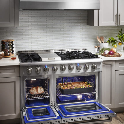 48" Professional Double Oven Dual Fuel Range HRD4803U - RenoShop
