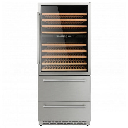 30" Built-in/Freestanding 128 Bottle Wine Cooler HWC2404U - RenoShop