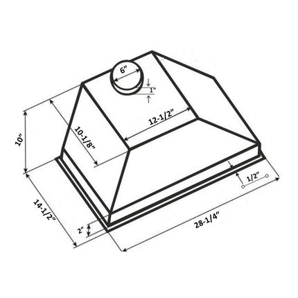 30" 750 CFM Professional Insert Range Hood PRO-INS30N1 - RenoShop