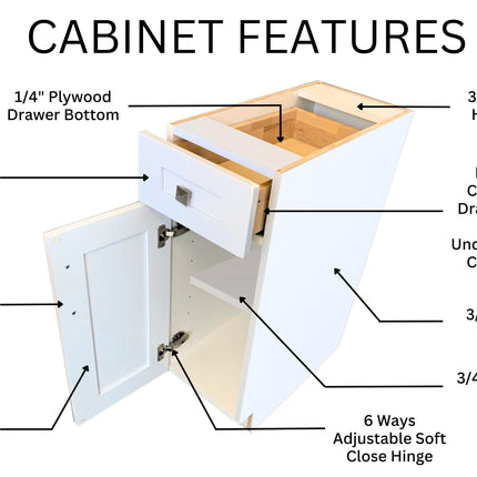 Crown VSB MDF Wood Bathroom Vanity with Quartz Top & Sink - RenoShop