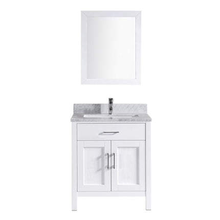 Crown T9150 30" Solid Wood Bathroom Vanity Set with Mirror - RenoShop