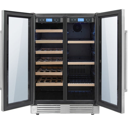 Thor Kitchen TBC2401DI 24 Inch Under Counter French Door Dual Zone Wine Cooler - RenoShop