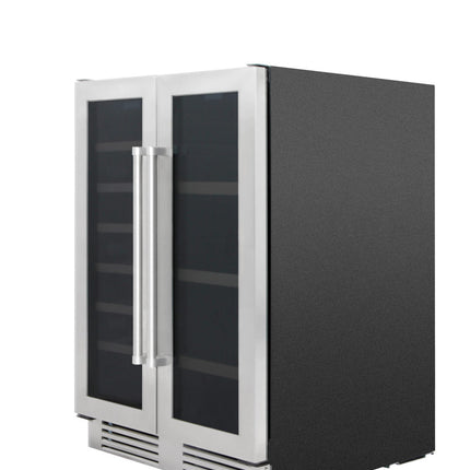 Thor Kitchen TBC2401DI 24 Inch Under Counter French Door Dual Zone Wine Cooler - RenoShop