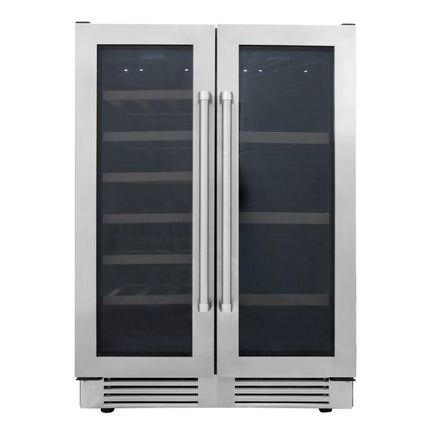 Thor Kitchen TBC2401DI 24 Inch Under Counter French Door Dual Zone Wine Cooler - RenoShop