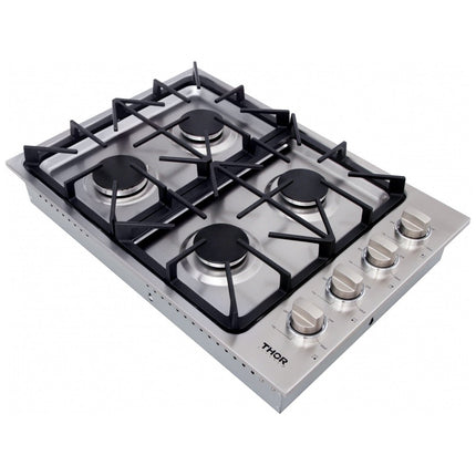 Thor Kitchen TGC3001 30" 4 Burner Drop-In Stainless Steel Gas Cooktop