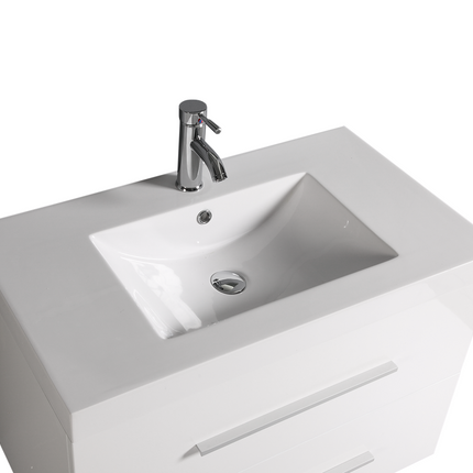 Crown TM8119S Wall Mount Bathroom Vanity Set 32 Inch with Mirror - RenoShop