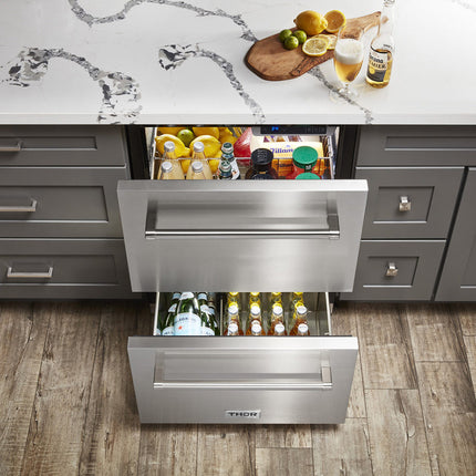 24" Indoor/Outdoor Stainless Steel Refrigerator Drawer TRF2401U - RenoShop