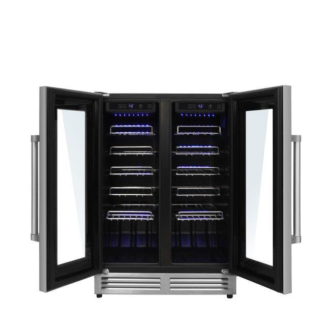 Thor Kitchen TWC2402 42 Bottle Dual Zone French Door Built-in Wine Cooler - RenoShop