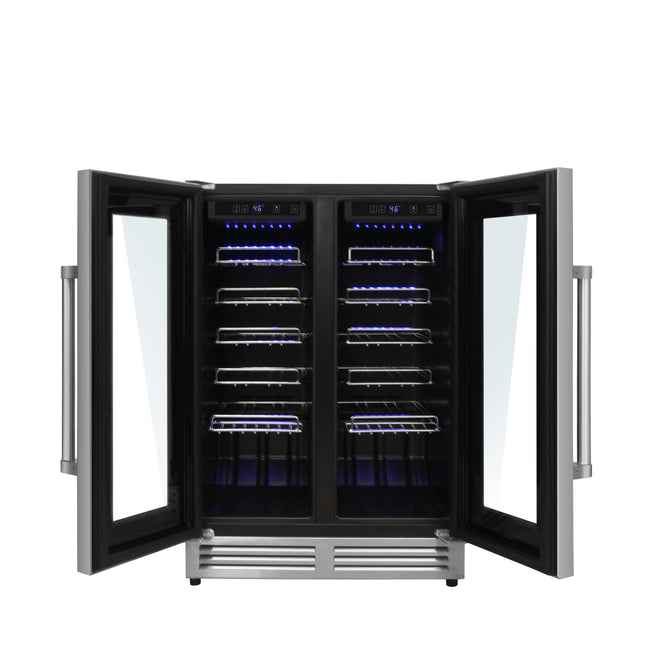 Thor Kitchen TWC2402 42 Bottle Dual Zone French Door Built-in Wine Cooler - RenoShop