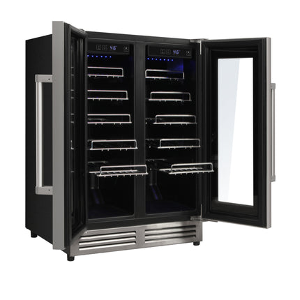 Thor Kitchen TWC2402 42 Bottle Dual Zone French Door Built-in Wine Cooler - RenoShop