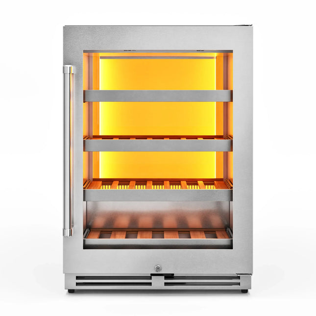 24 Inch Single Zone Wine Cooler, 45 Wine Bottle Capacity – TWC24UL - Crown Home Canada