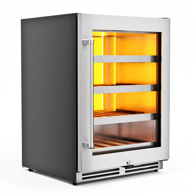 24 Inch Single Zone Wine Cooler, 45 Wine Bottle Capacity – TWC24UL - Crown Home Canada