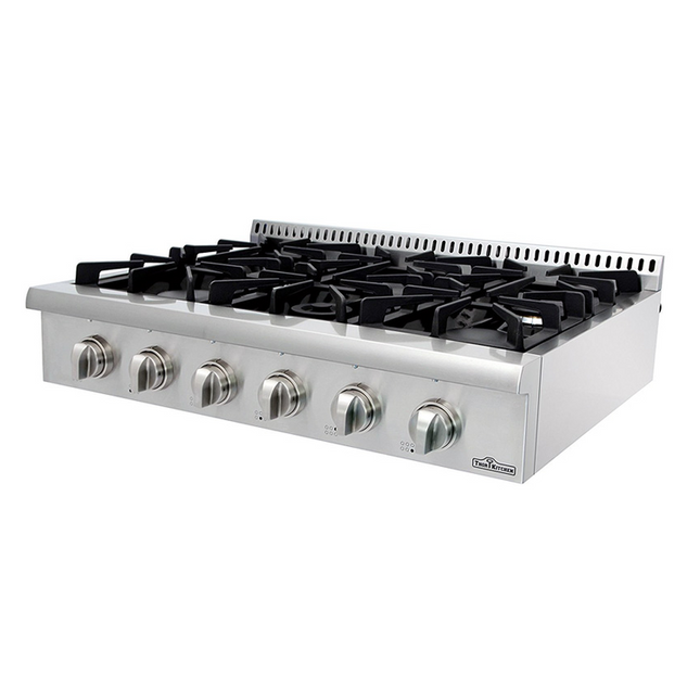 36" Professional Gas Range top in Stainless Steel HRT3606U - Open Box (Like New) - RenoShop