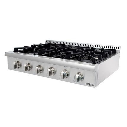 36"Professional Gas Range top in Stainless Steel HRT3606 - (Open Box) - RenoShop