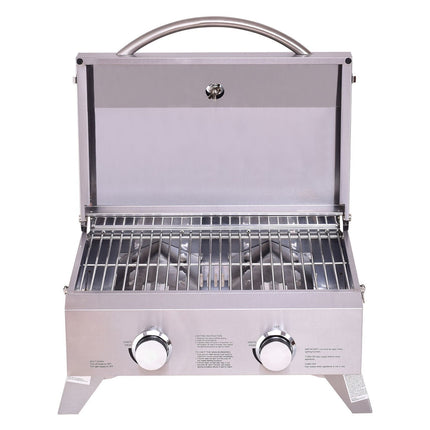 THOR Kitchen HGG2012U Two Burner 20000 BTUs Portable BBQ Grill with Propane - RenoShop