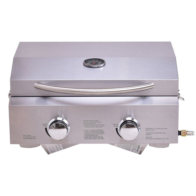 THOR Kitchen HGG2012U Two Burner 20000 BTUs Portable BBQ Grill with Propane - RenoShop