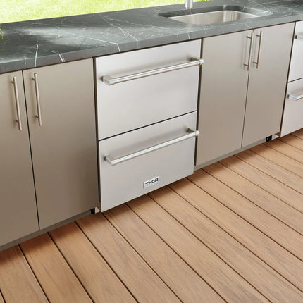 24-Inch Indoor Outdoor Freezer Drawer in Stainless Steel – TRZ24U - Crown Home Canada