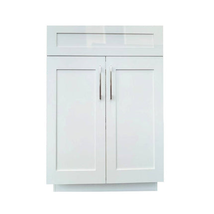 24" Solid MDF Bathroom Vanity with Quartz Top & Sink VSB24 - RenoShop