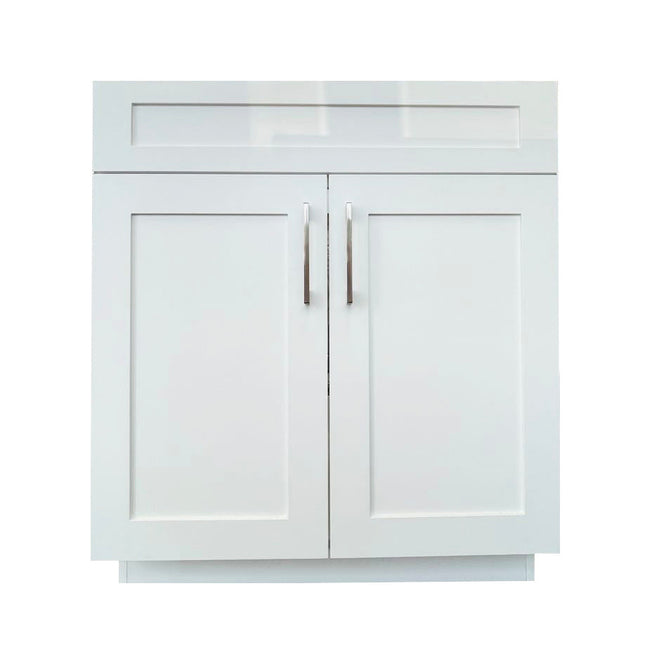 30" Solid MDF Bathroom Vanity with Quartz Top & Sink VSB30 - RenoShop