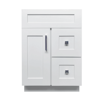 Crown VSD24R 24" Solid Wood Bathroom Vanity with Quartz Top & Sink - RenoShop