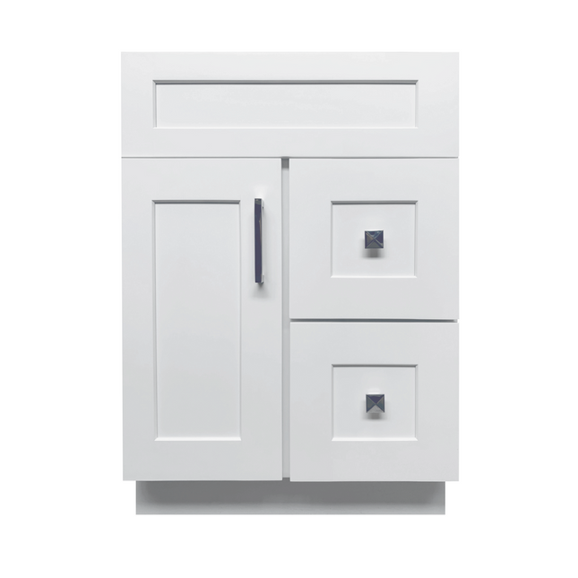 Crown VSD24R 24" Solid Wood Bathroom Vanity with Quartz Top & Sink - RenoShop