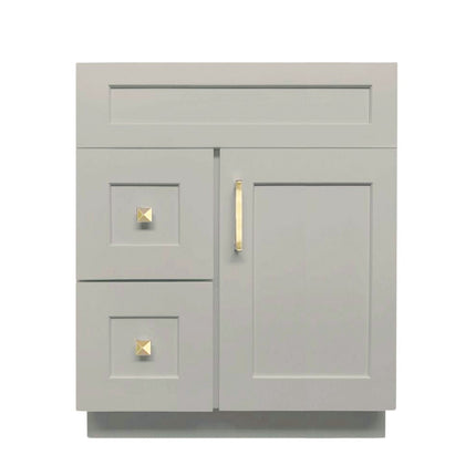 30" Solid Wood Bathroom Vanity with Quartz Top & Sink VSD30L - Crown Home Canada