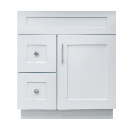 Crown VSD30L 30" Solid Wood Bathroom Vanity with Quartz Top & Sink - RenoShop